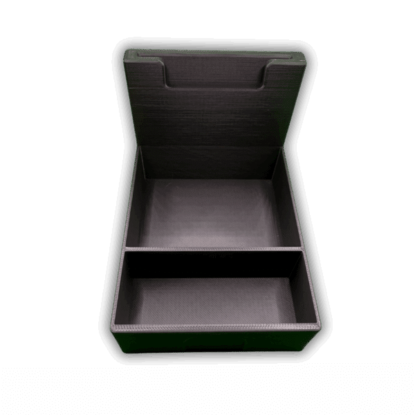 Empty energy break stand from the top view with no cards