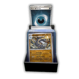 Front of Energy Break Stand with cards in place