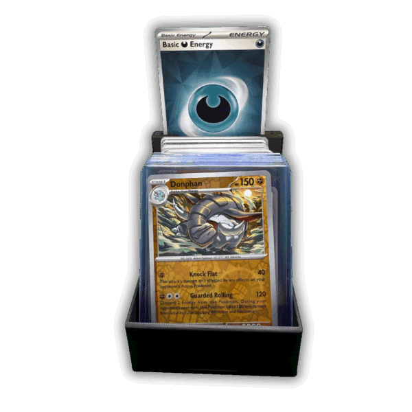 Front of Energy Break Stand with cards in place