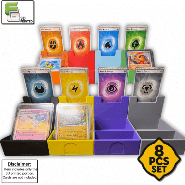 Featured image of all 8 energy break stands in energy colors